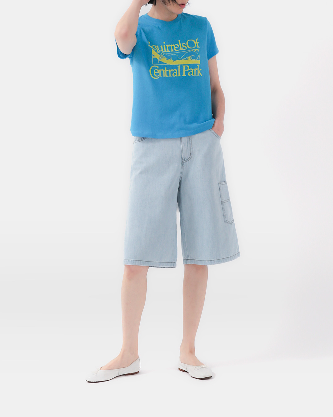 light 데님으로 여름을 쿨하게<br> breezy cargo bermuda jean