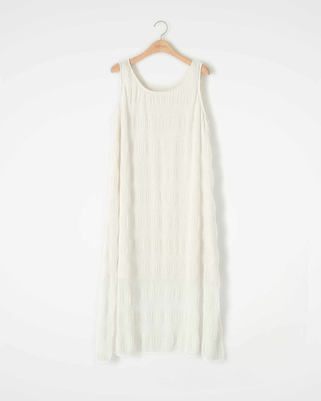 가볍게 차려입는 여름의 Dress<br> Crinkled Sleeveless Long Dress
