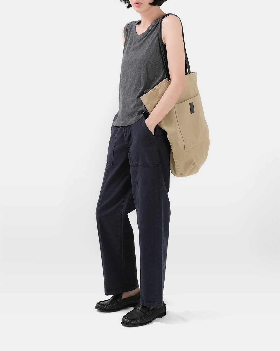 Cotton that adds strength to comfort<br> Tencel Utility Wide Pants