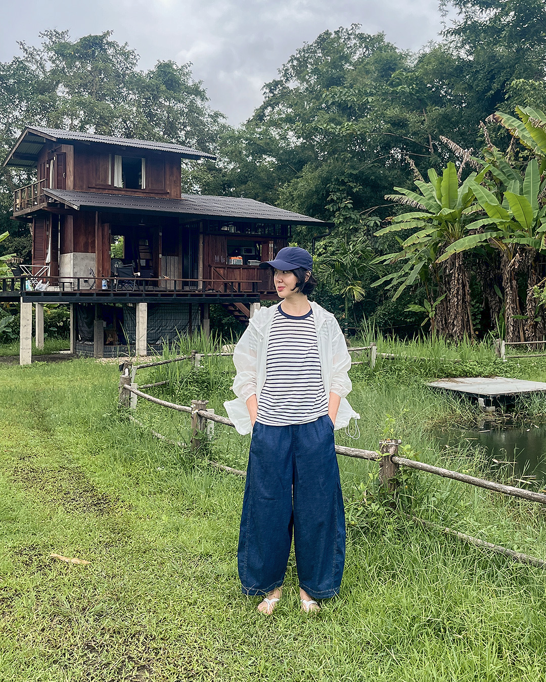 The most comfortable way to wear denim<br> Tencel Linen Easy Denim Pants