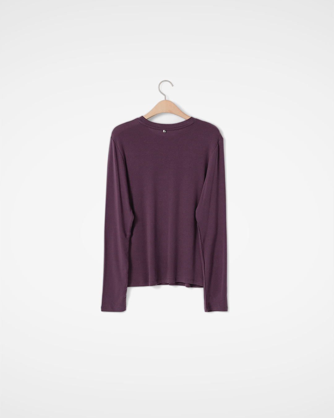 티셔츠보다 Graceful Basic<br> Cashmere Silk Blend Long Sleeve Tee
