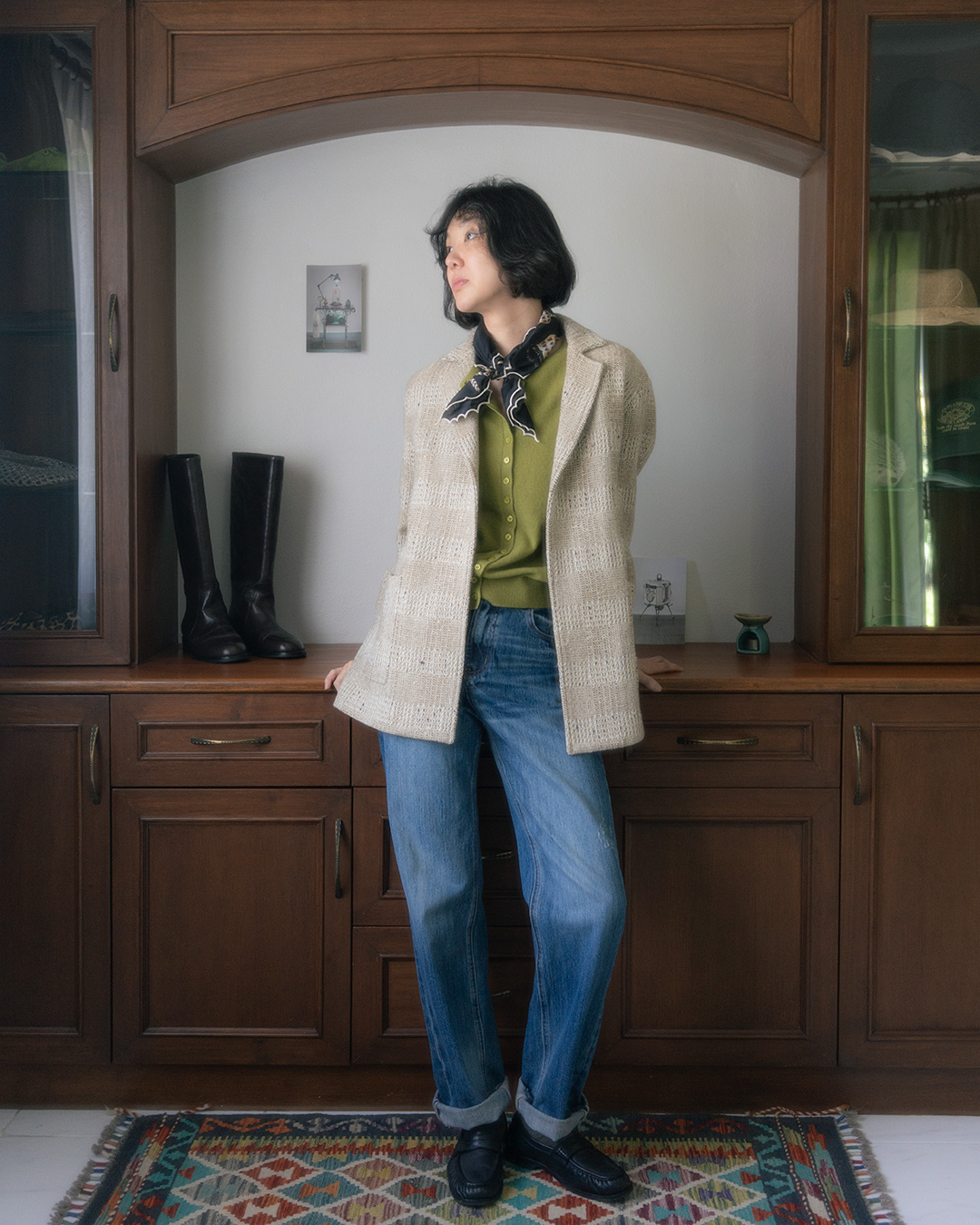 단정한 테일러링 위에 특별한<br> 텍스처를 더한 Wool Tweed 재킷