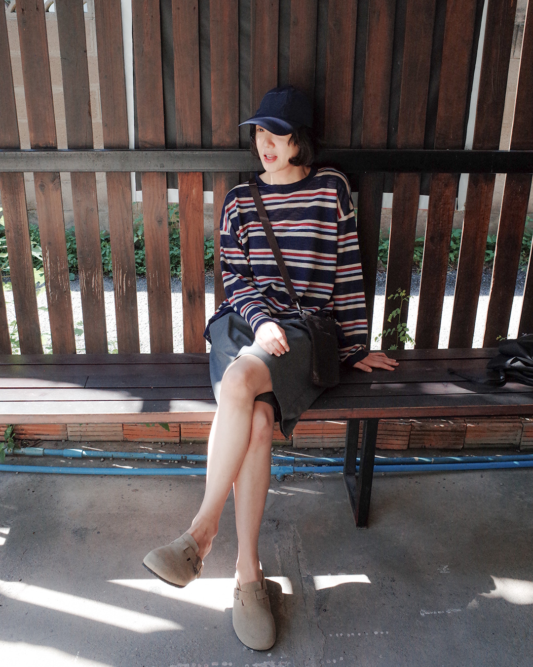 Neat even in the sunlight<br> lightweight black daily cap
