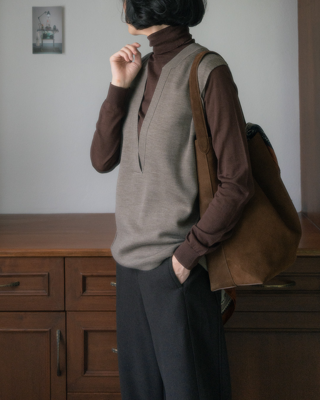기획 Special Sale GERMAN WOOL 100%<br> FINE KNIT ROLL NECK