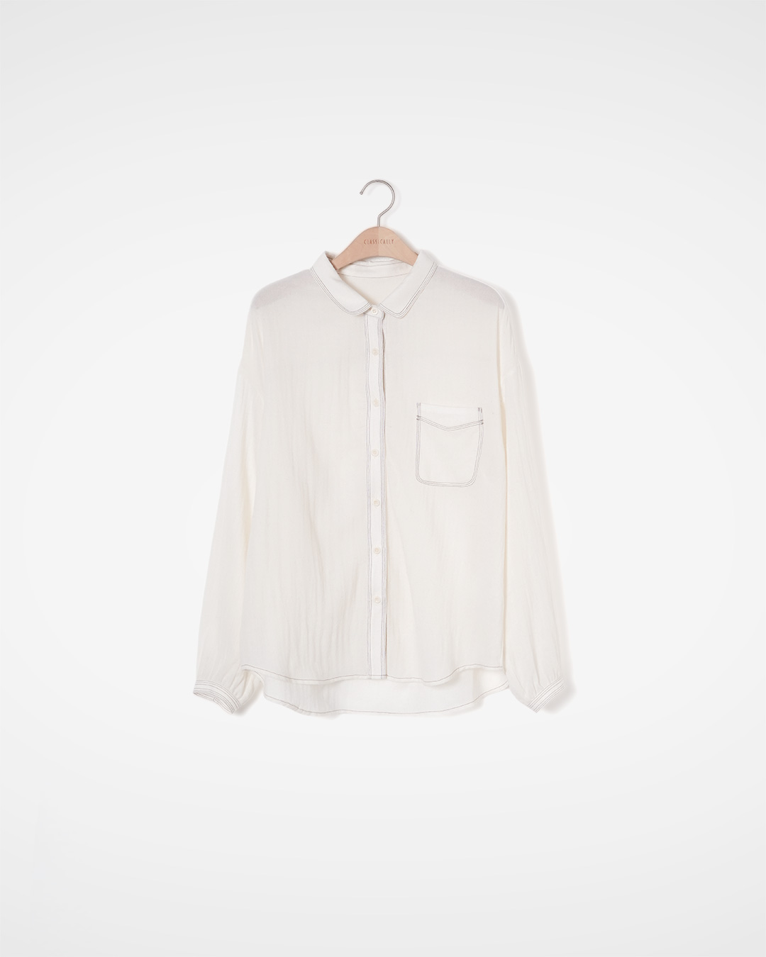 Vest 안에서도 혼자서도 제 몫<br> Wool Blend Relaxed Shirt