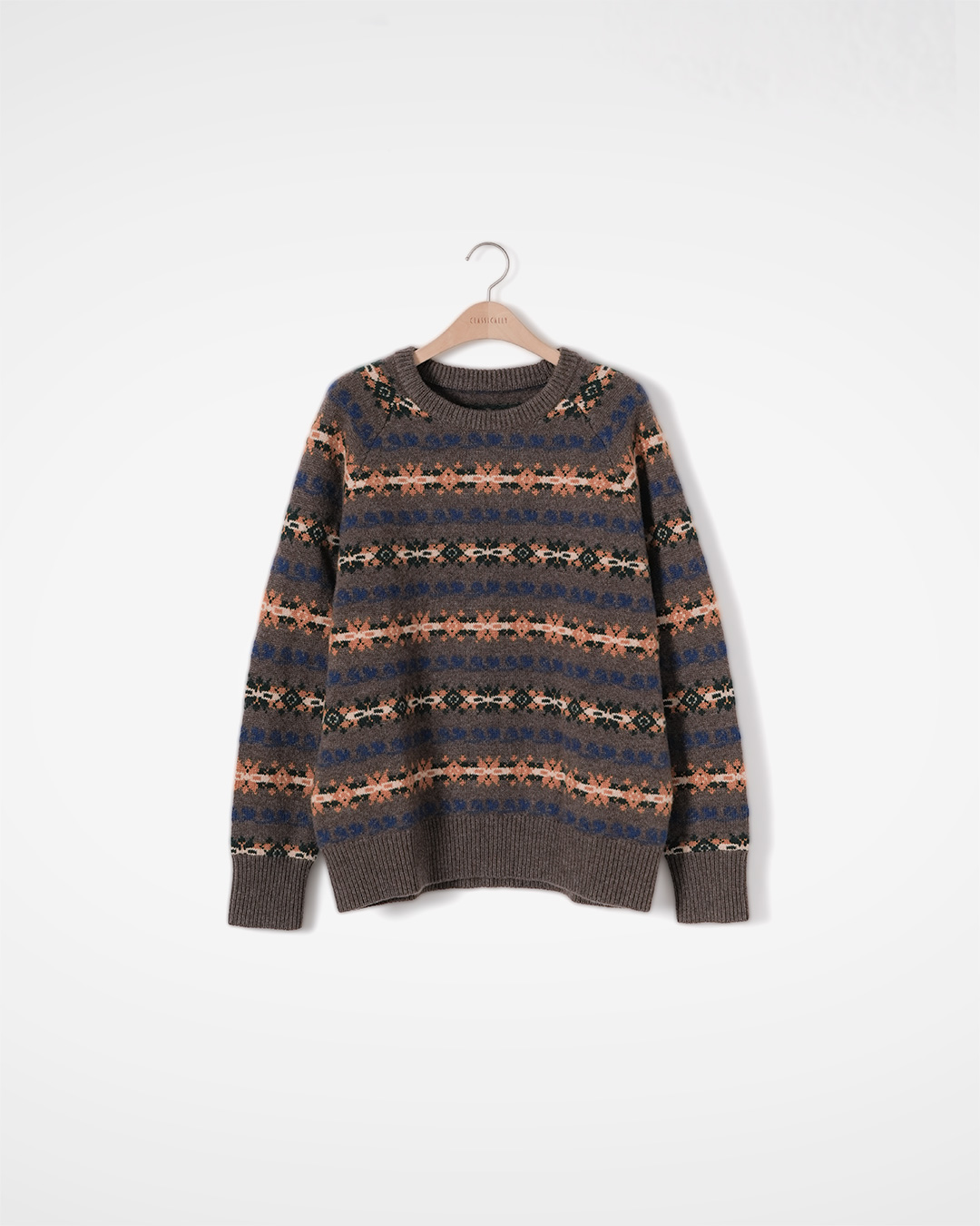 The reason I reach for it is also due to the touch.<br> Fair Isle Wool Cashmere Pullover